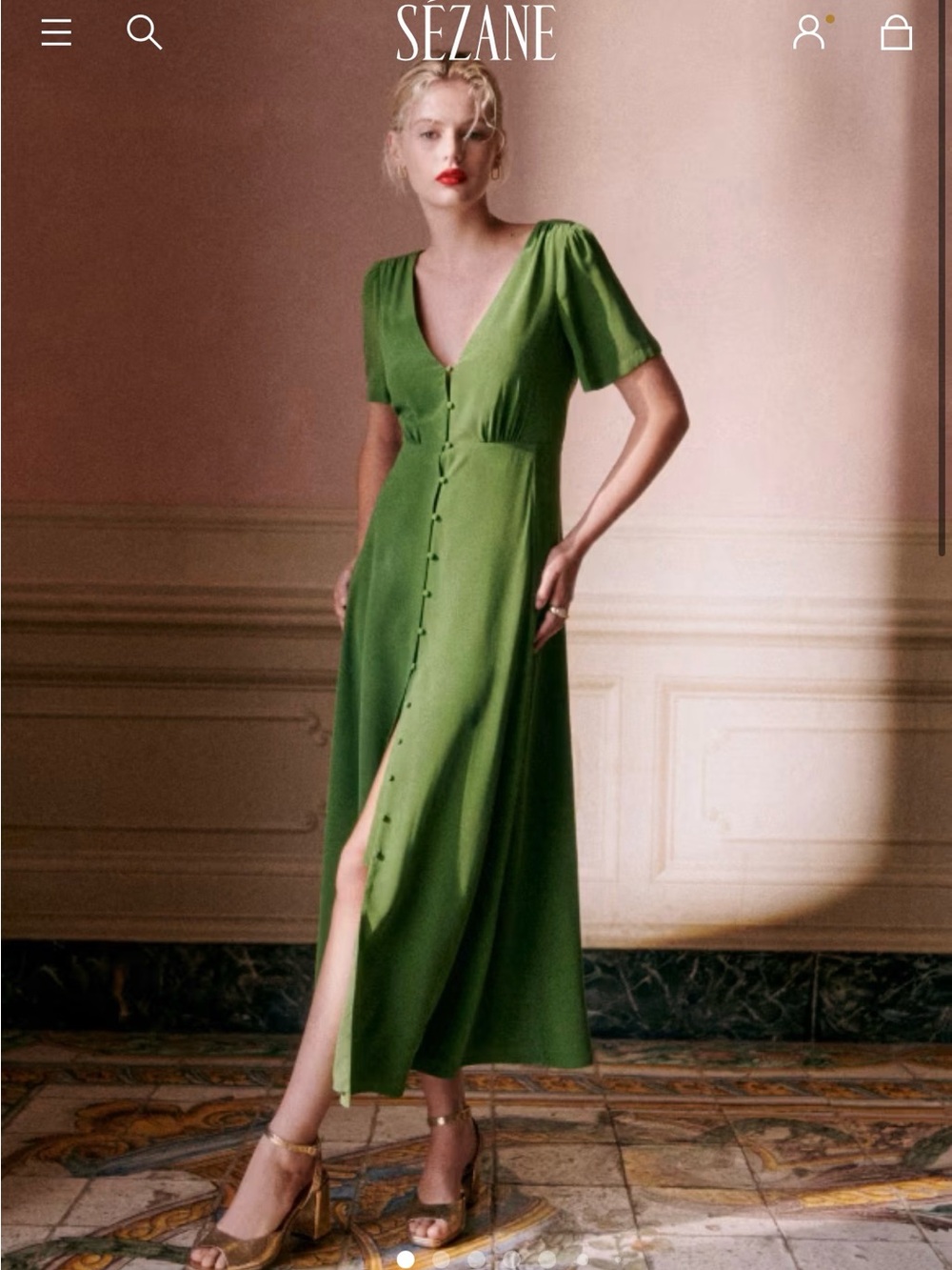 Sézane Solia Silk Dress